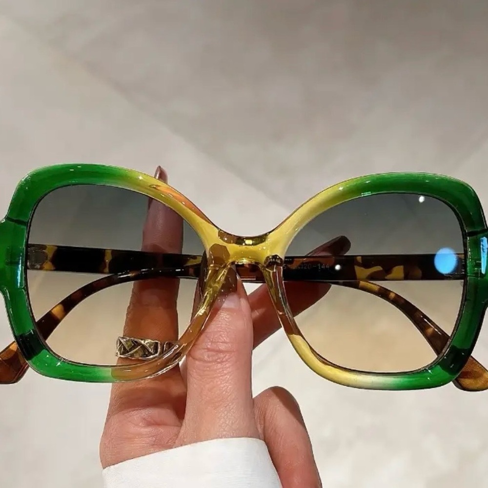 Stylish Green and Yellow Sunglasses